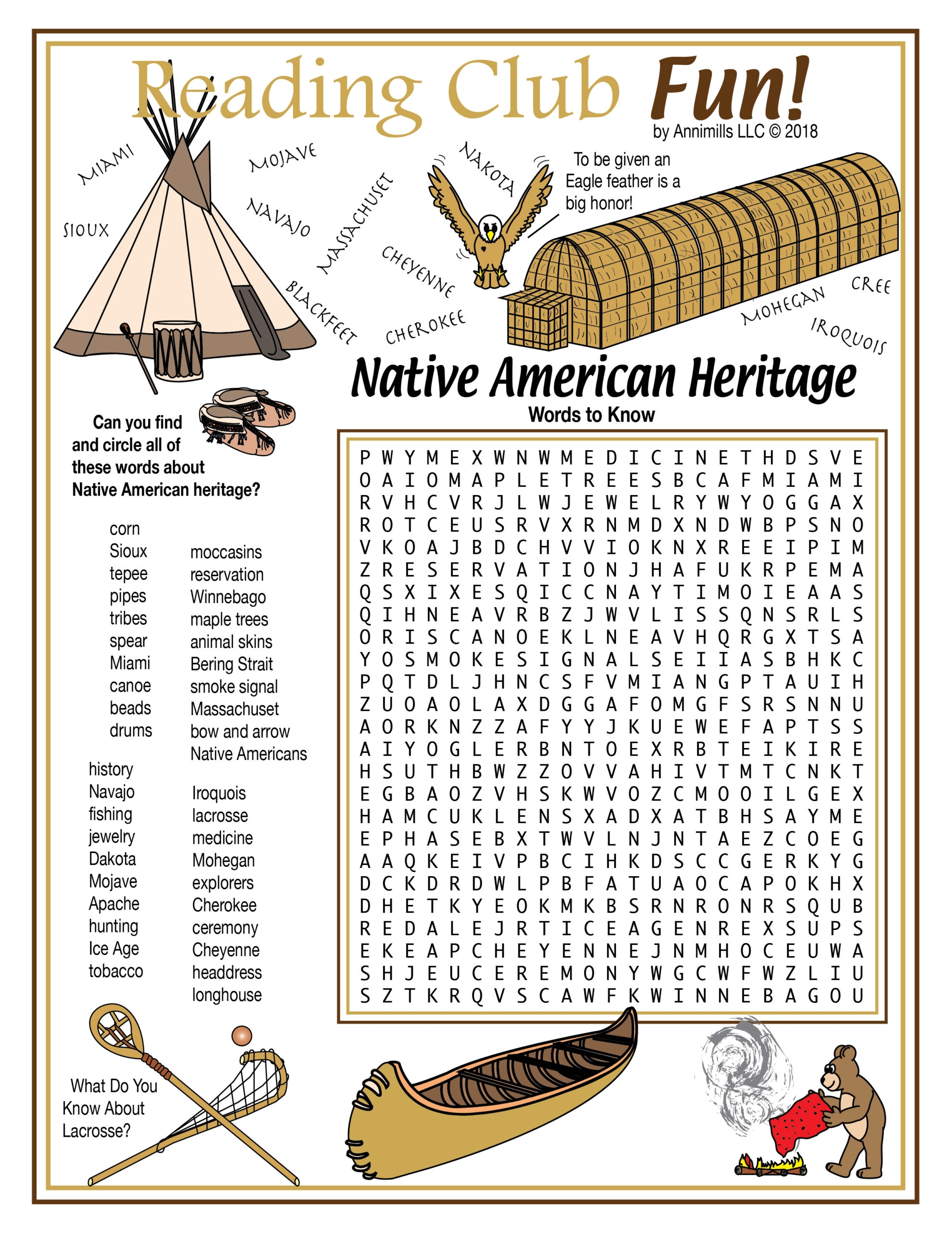 Native American Heritage Word Search Puzzle First People Indigenous Peoples Made By Teachers