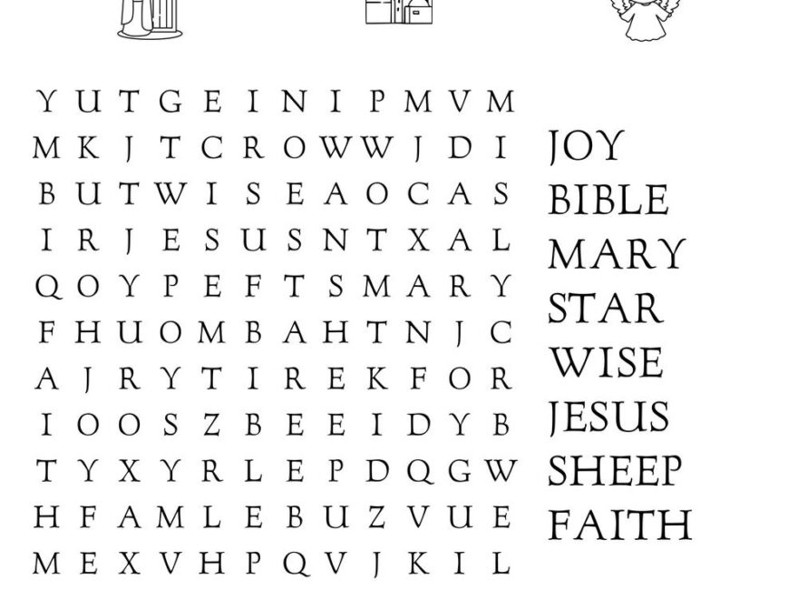 Nativity Wordsearch Beeloo Printable Crafts And Activities For Kids
