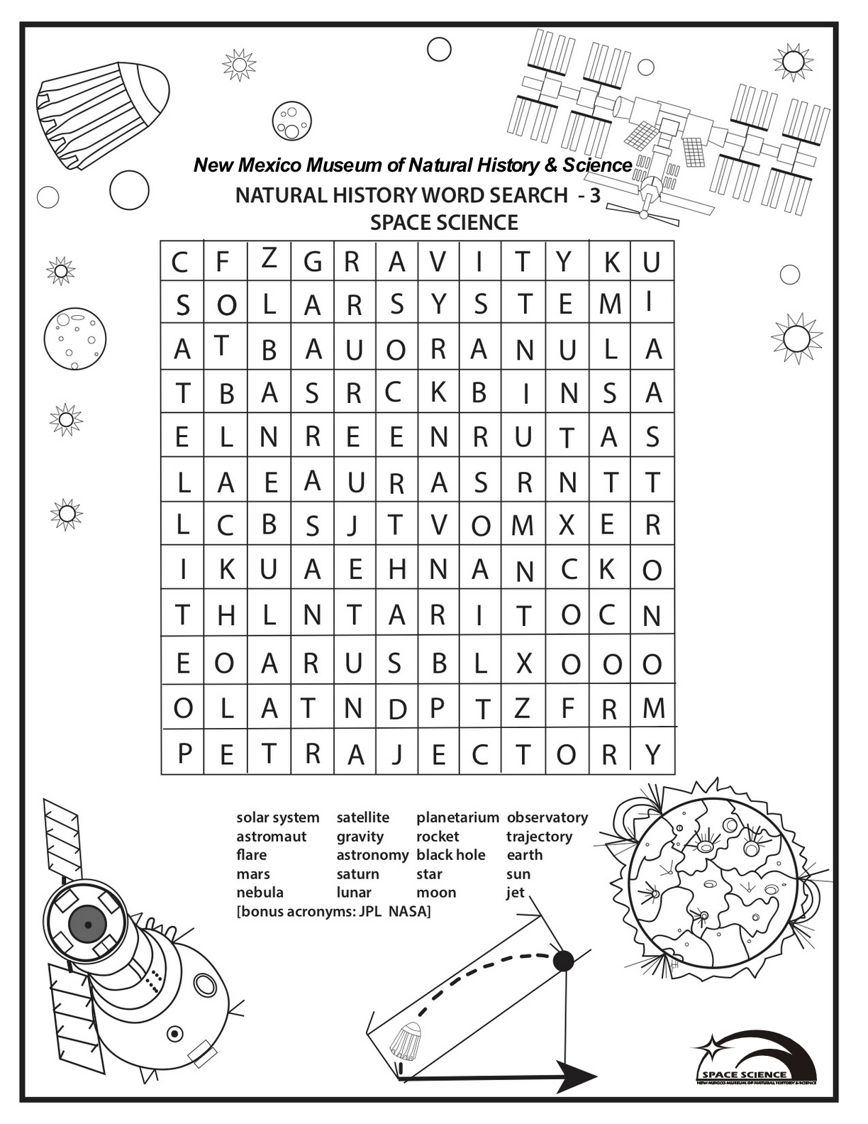 Natural History Activity Sheets New Mexico Museum Of Natural History Science