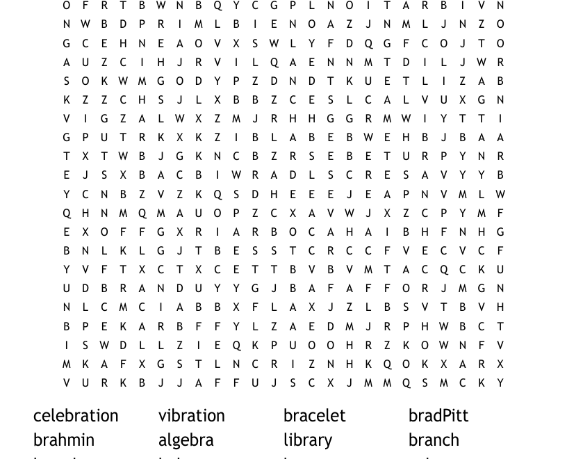 NAUGHTY Word Search WordMint