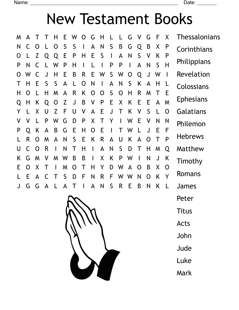 Bible Printable Word Search