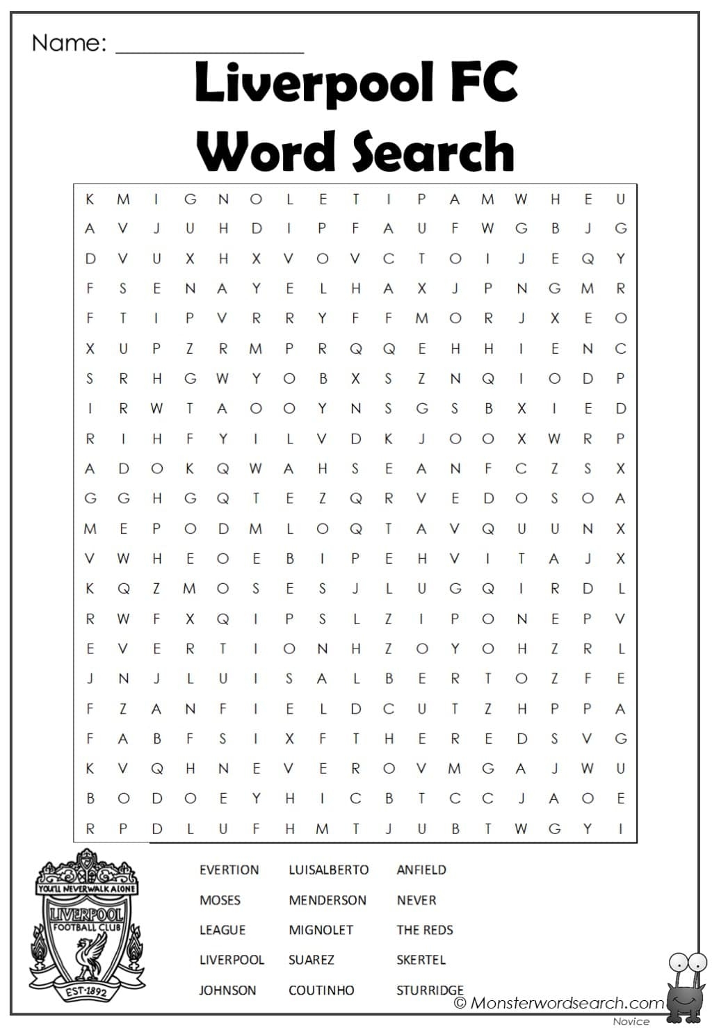 NFL Teams Sume Word Search And