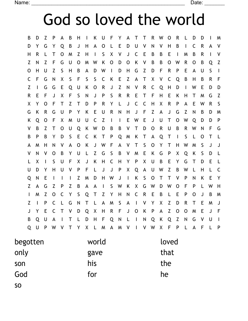 Nicodemus Visits Jesus Word Search WordMint