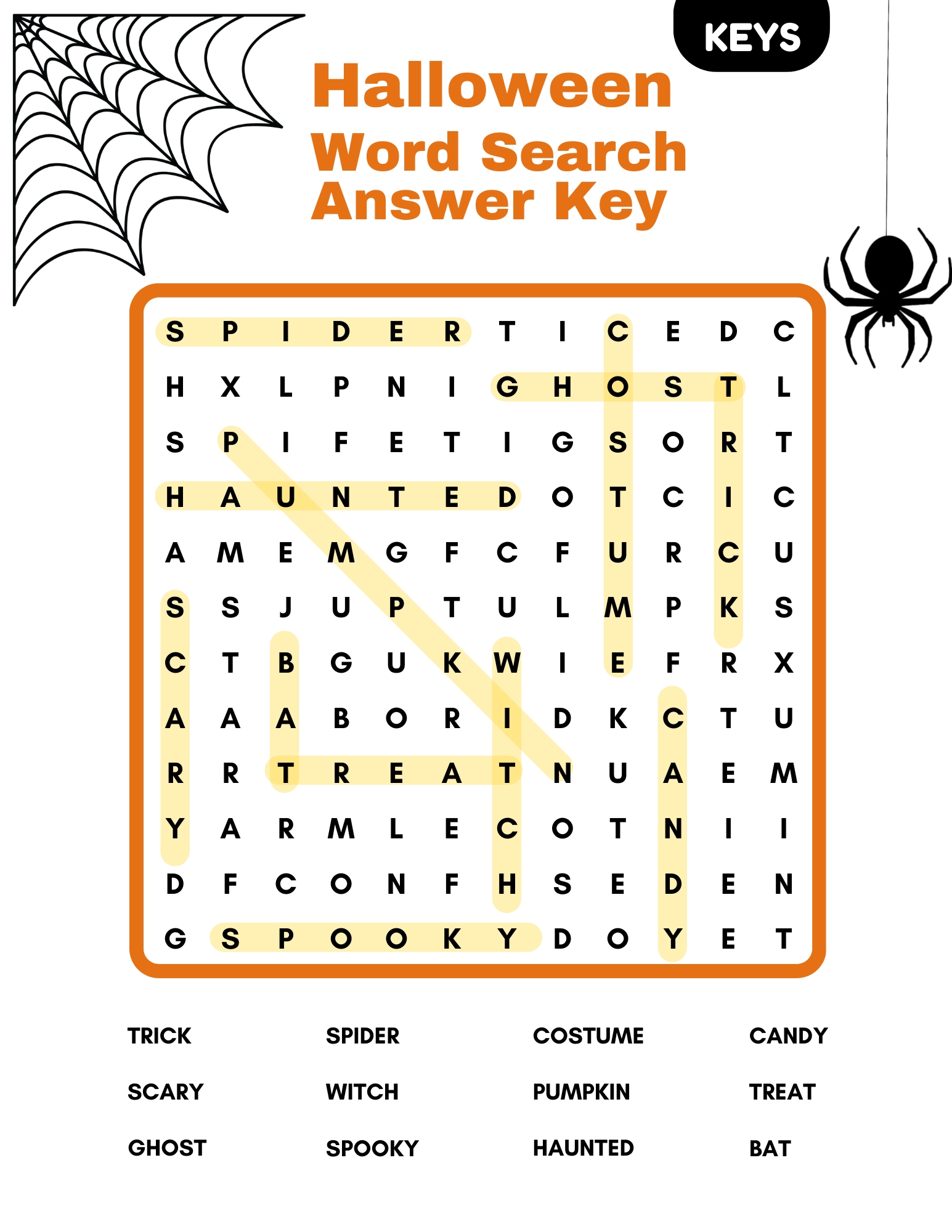 NO PREP GIANT HALLOWEEN Vocabulary Word Search Puzzle Worksheet Worksheets Library