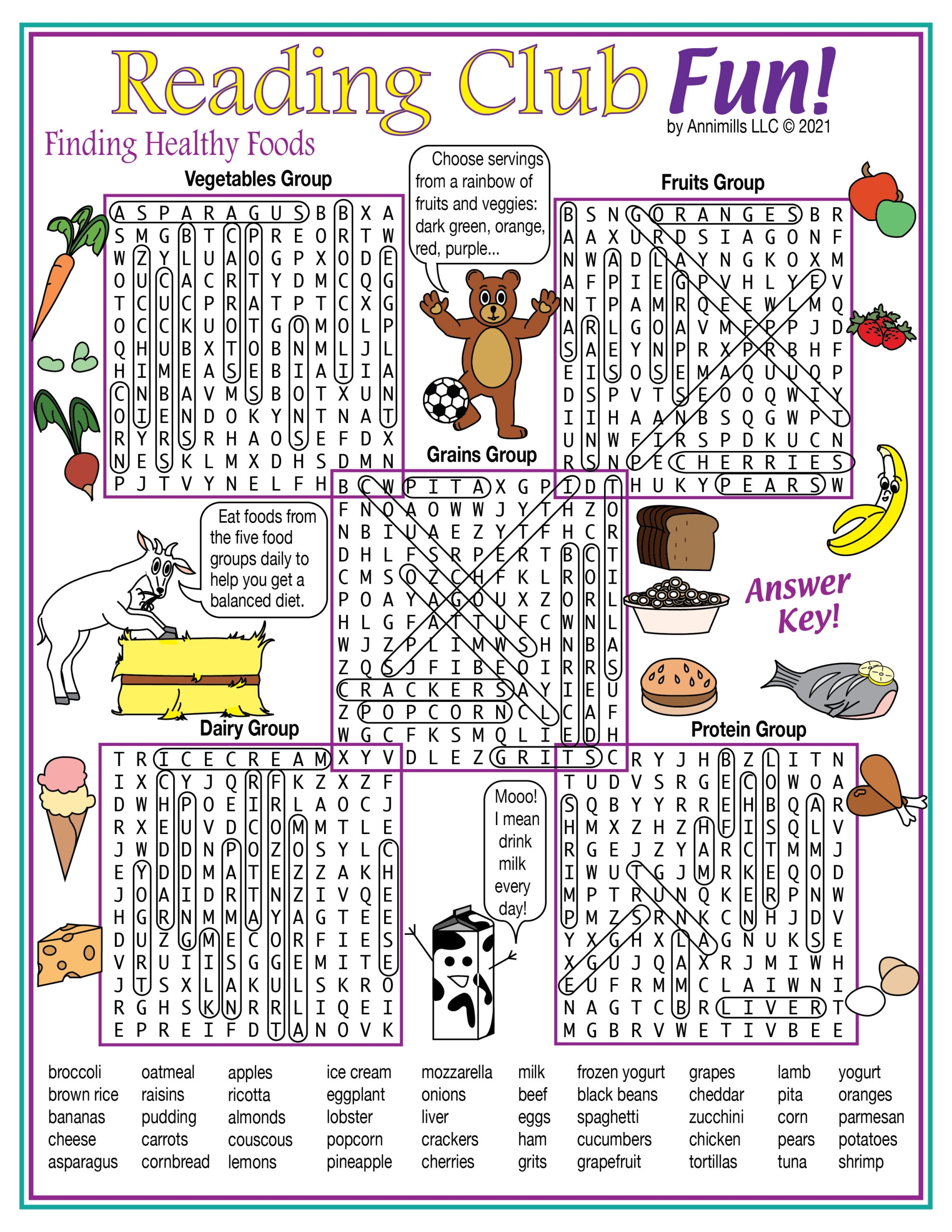Printable Food Word Search
