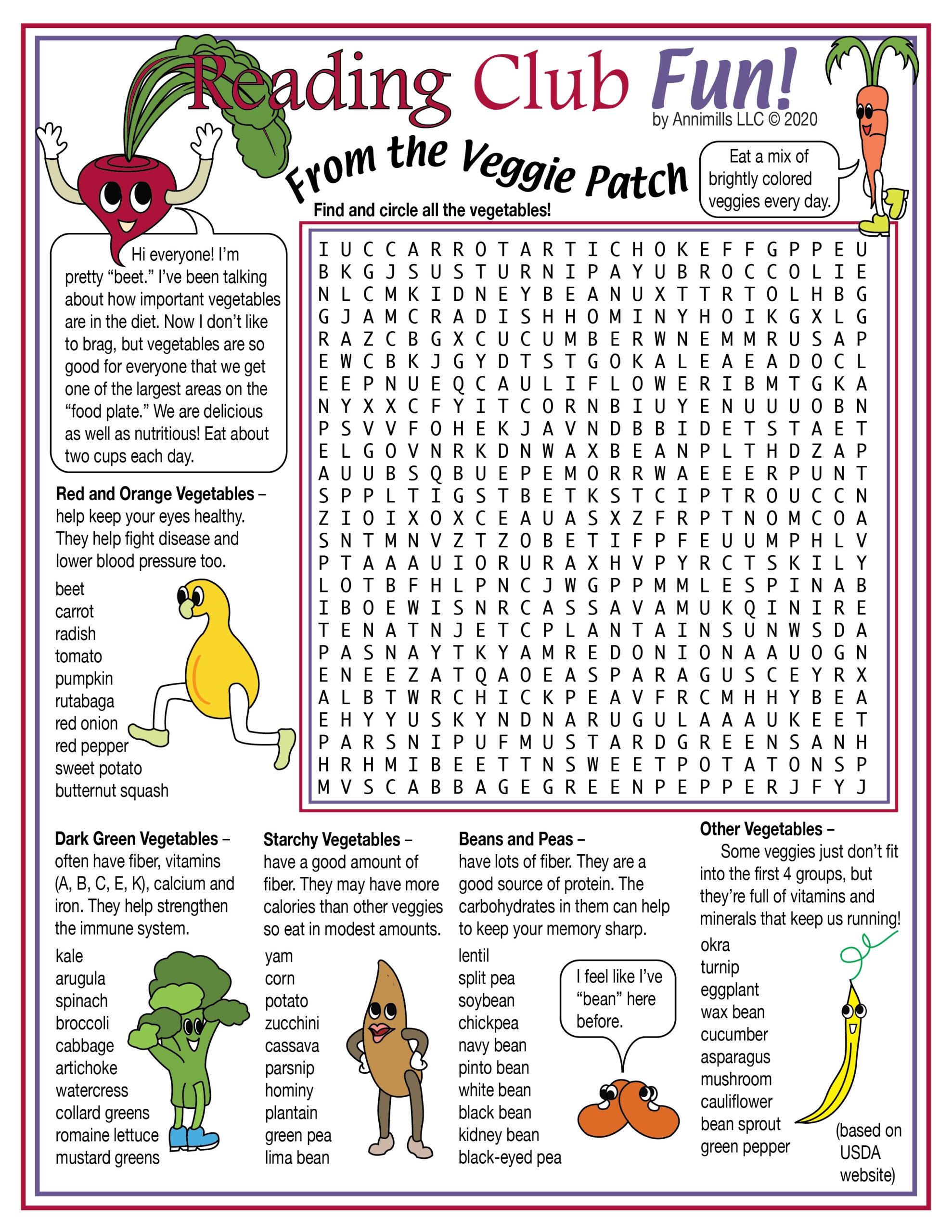 Healthy Food Word Search Puzzles Printable