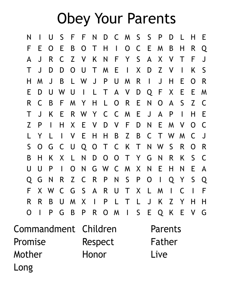 Printable Worksheets Word Search Mom