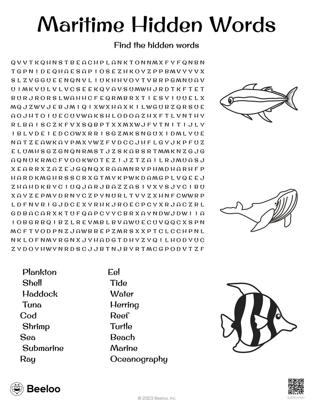 Ocean themed Word Searches Beeloo Printable Crafts And Activities For Kids