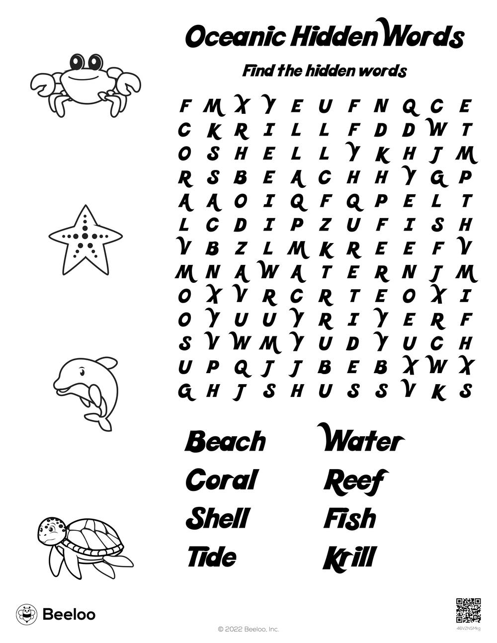 Kids Printable Word Searches