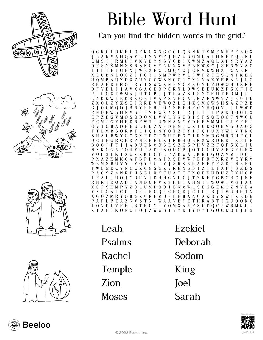 Old Testament themed Word Searches Beeloo Printable Crafts And Activities For Kids