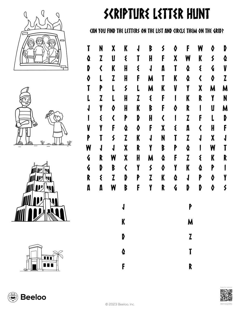 Old Testament themed Word Searches Beeloo Printable Crafts And Activities For Kids
