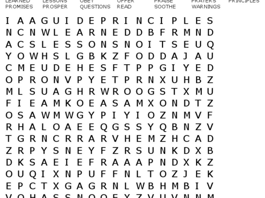 Online Bible Word Search Printable Pages HubPages
