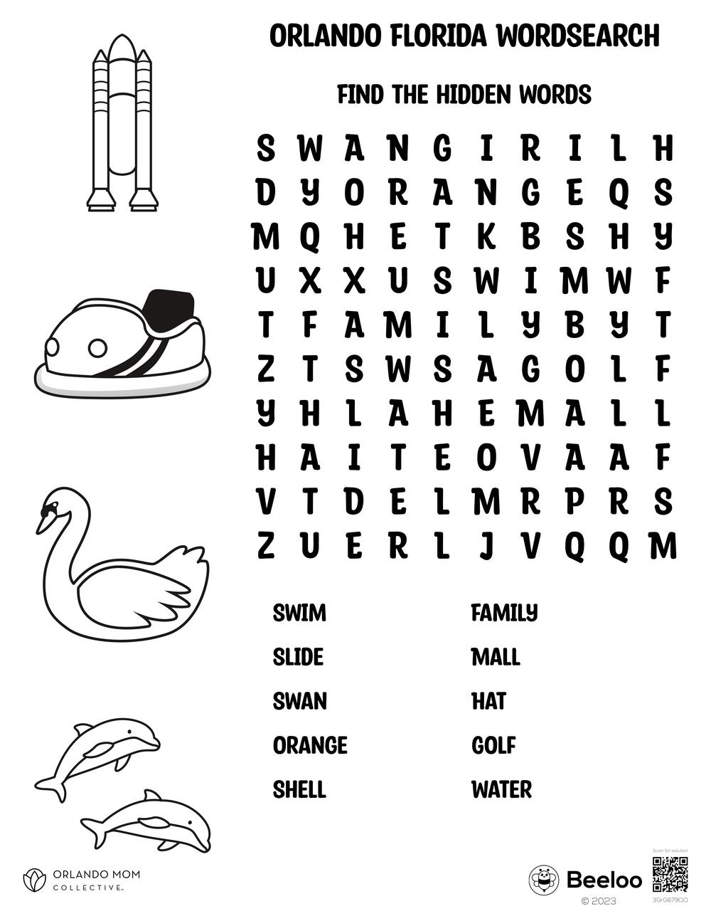 Orlando themed Word Searches Beeloo Printable Crafts And Activities For Kids