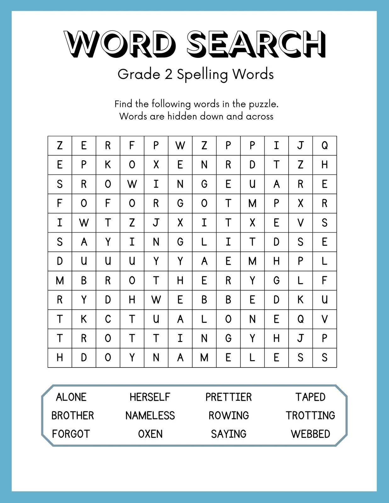 Page 2 Free Printable Word Search Worksheet Templates Canva