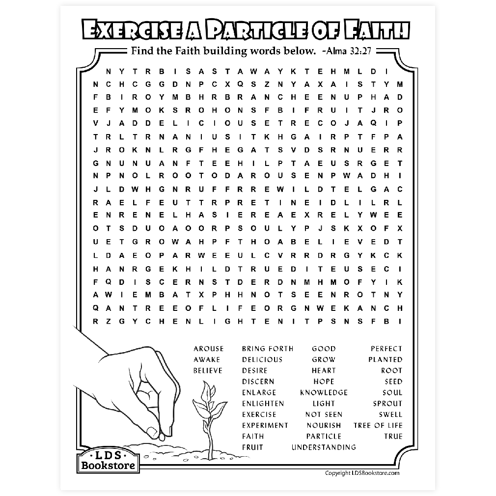 Particle Of Faith Activity Page Printable Particle Of Faith Activity Page Printable