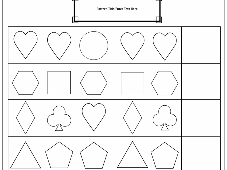 Pattern Worksheets Free Printables By Storyboard That