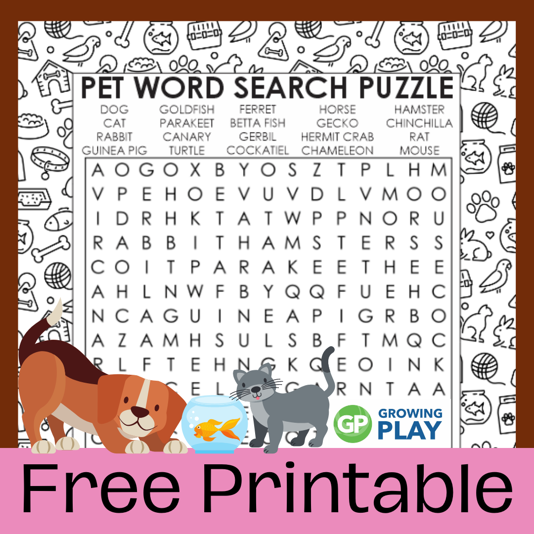 Animal Word Searches Printable