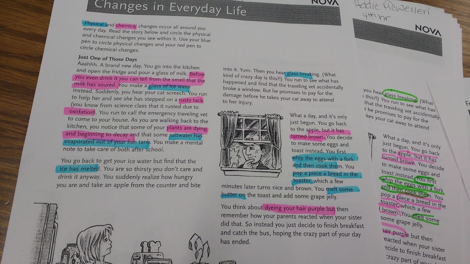 Physical Vs Chemical Changes Story Math Love