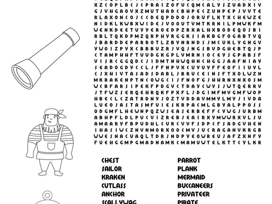 Pirate themed Word Searches Beeloo Printable Crafts And Activities For Kids