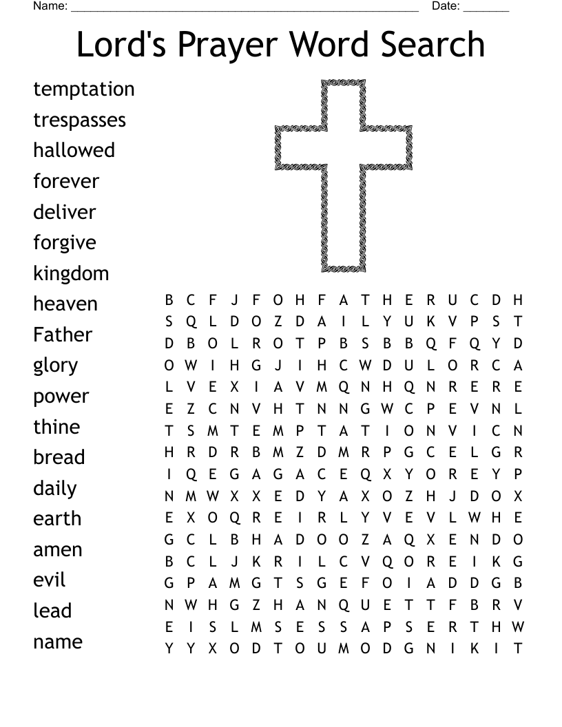 Prayer Word Search WordMint