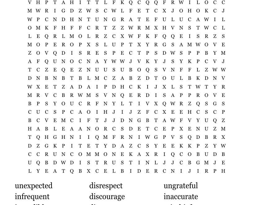 Prefix Word Search WordMint