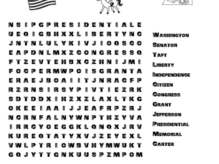 Presidents Day themed Word Searches Beeloo Printable Crafts And Activities For Kids