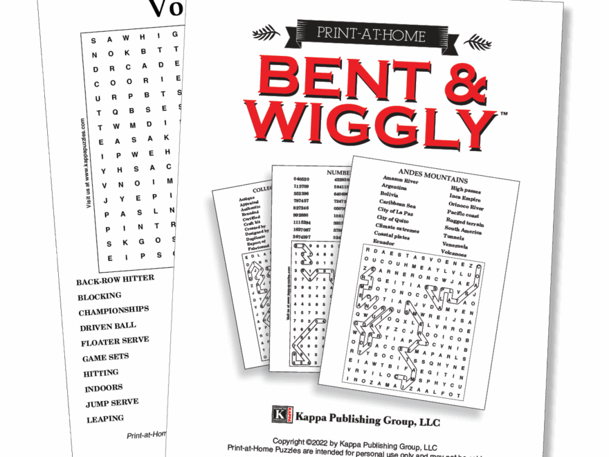 Print at Home Bent Wiggly Kappa Puzzles