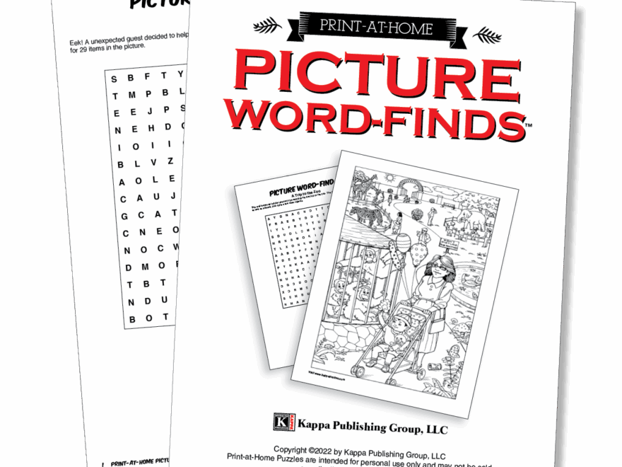 Print at Home Picture Word Finds Kappa Puzzles