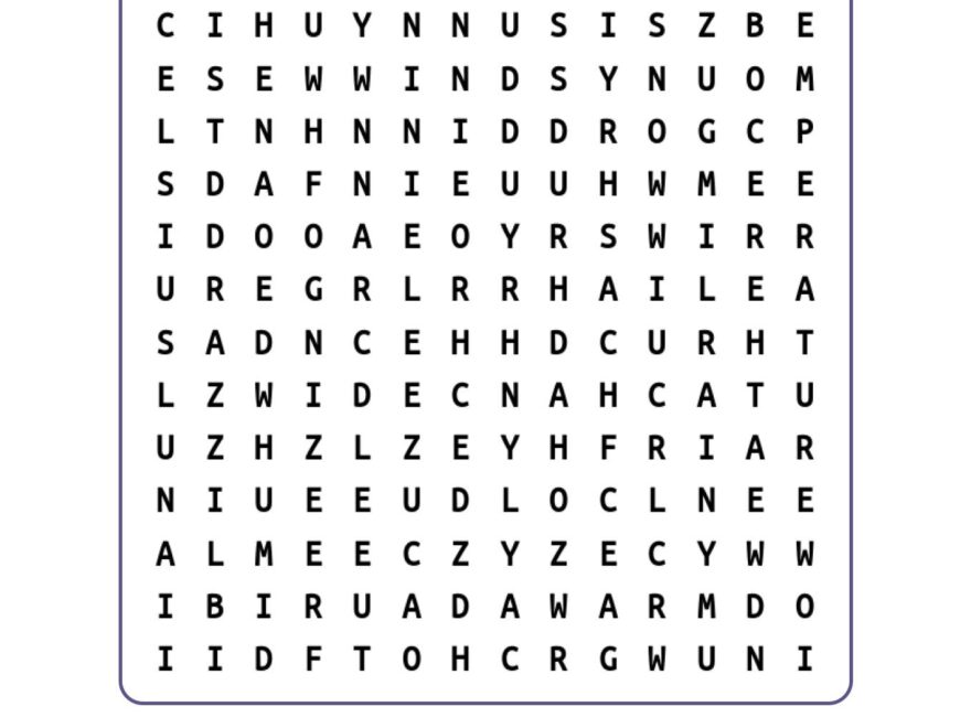 Printable 1st Grade Word Search Cool2bKids Worksheets Library