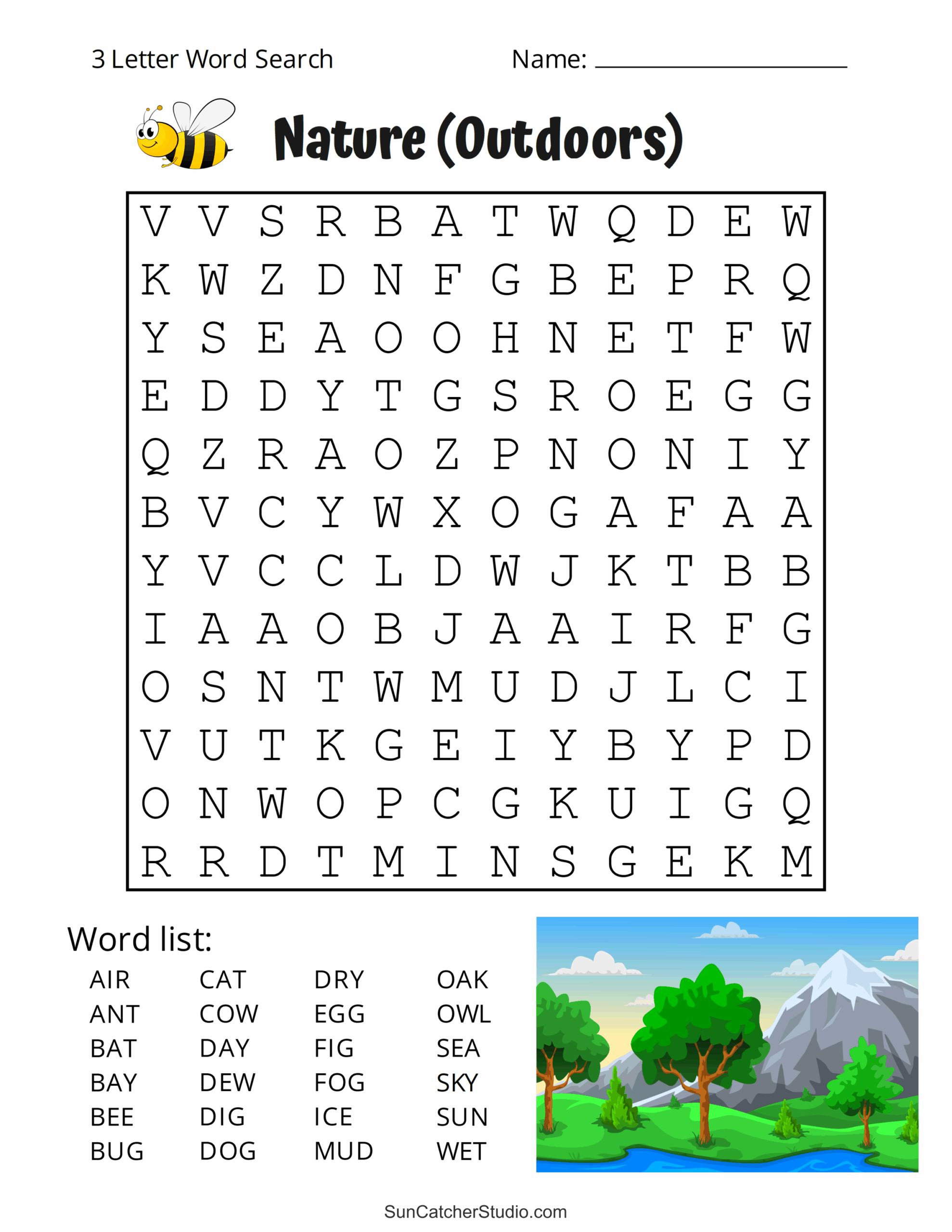 Printable 3 Letter Word Search Puzzles Word Find Free Printables Monograms Design Tools Patterns DIY Projects