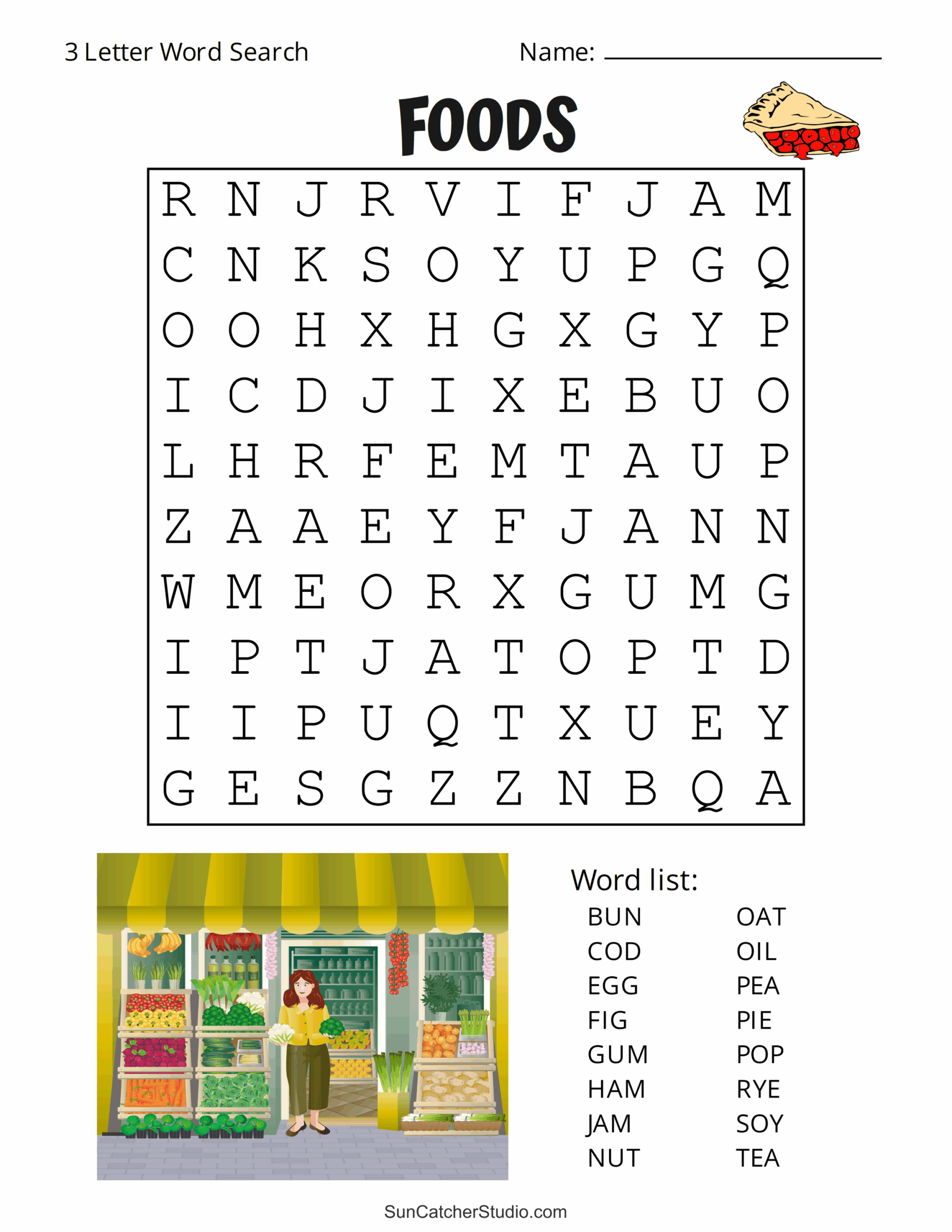 Printable 3 Letter Word Search Puzzles Word Find Free Printables Monograms Design Tools Patterns DIY Projects
