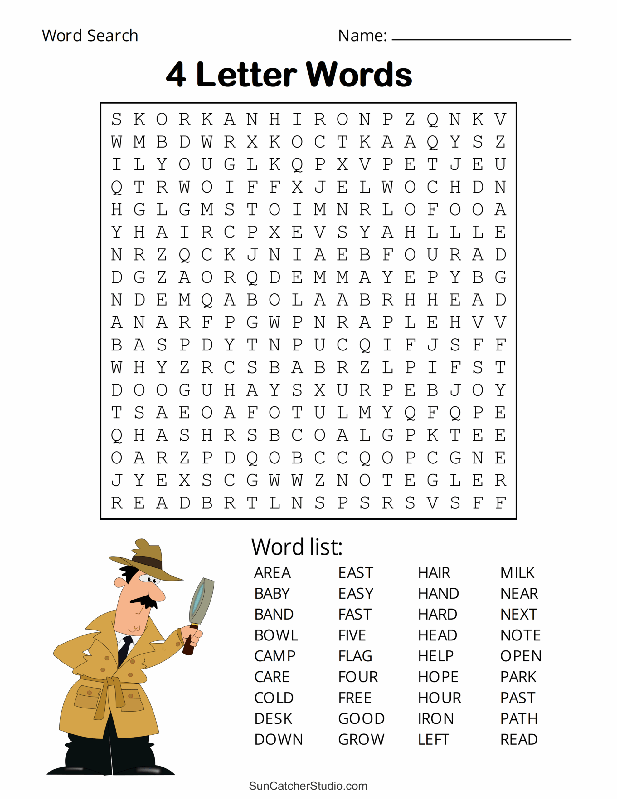 Printable 4 Letter Word Search Puzzles Word Find Free Printables Monograms Design Tools Patterns DIY Projects