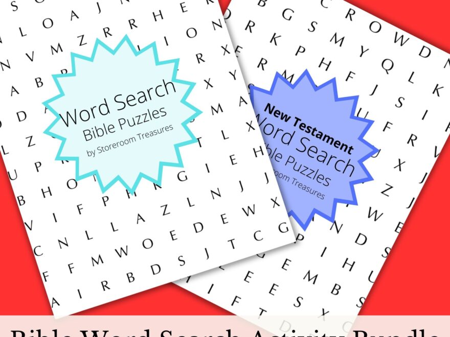 Printable Bible Word Search Kids Activity Book Bundle Classful
