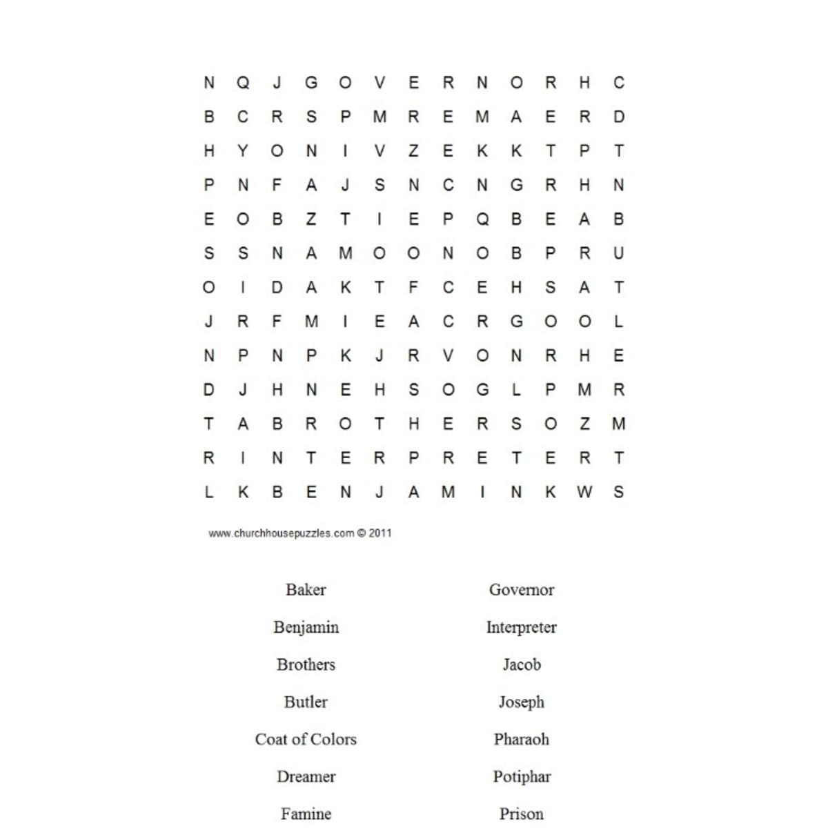 Creation Printable Word Search