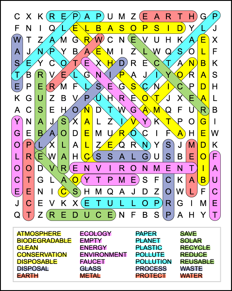 Elementary Art Word Search Printable