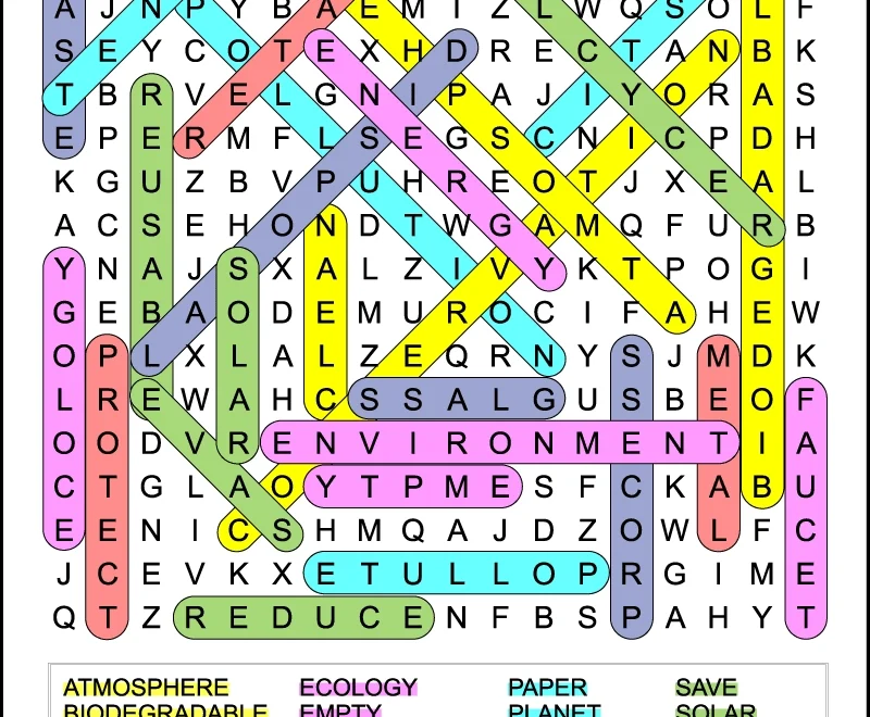 Printable Earth Day Word Search For 6th Graders Older
