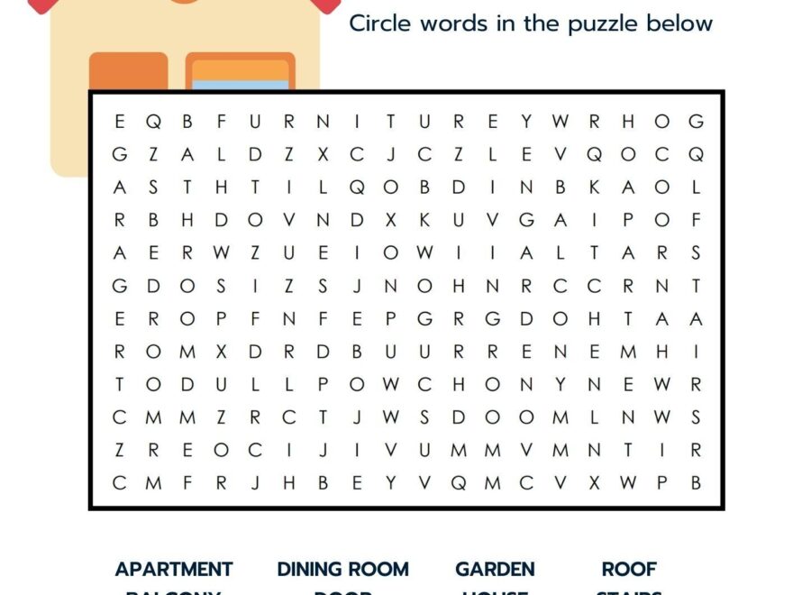 Printable ESL Home Word Search ITTT