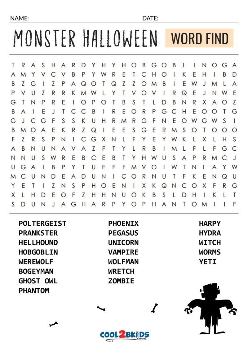 Hard Free Printable Word Search