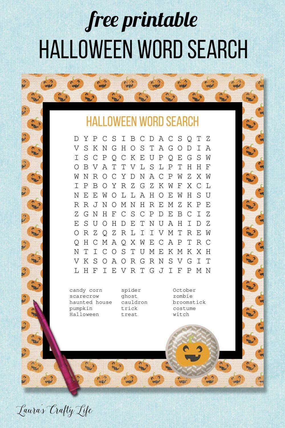 Printable Halloween Word Search