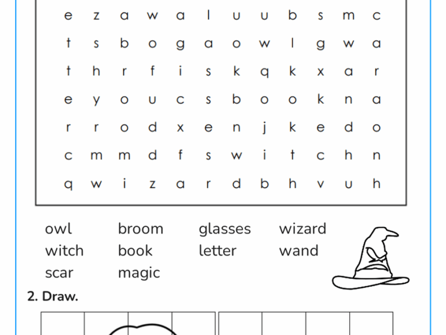 Printable Harry Potter Word Search Worksheets Download