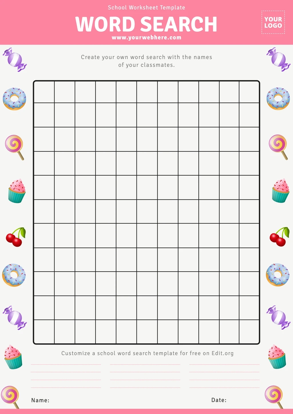 Free Create Your Own Word Search Printable