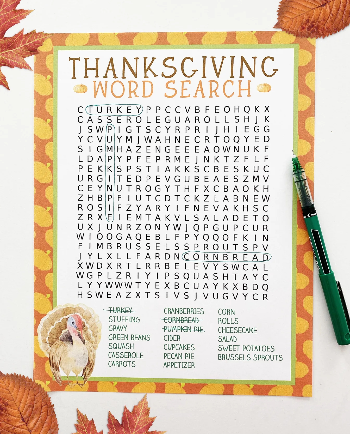 Word Search Food Printable