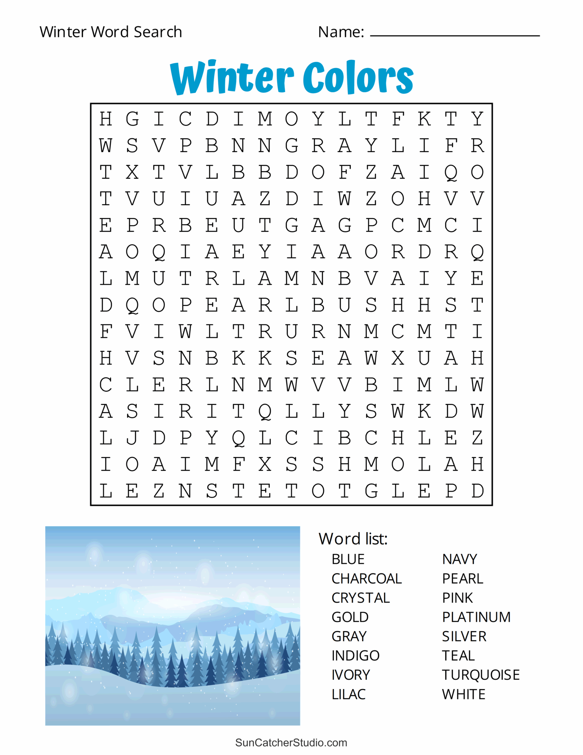 Printable Winter Word Search Puzzles Word Find Free Printables Monograms Design Tools Patterns DIY Projects