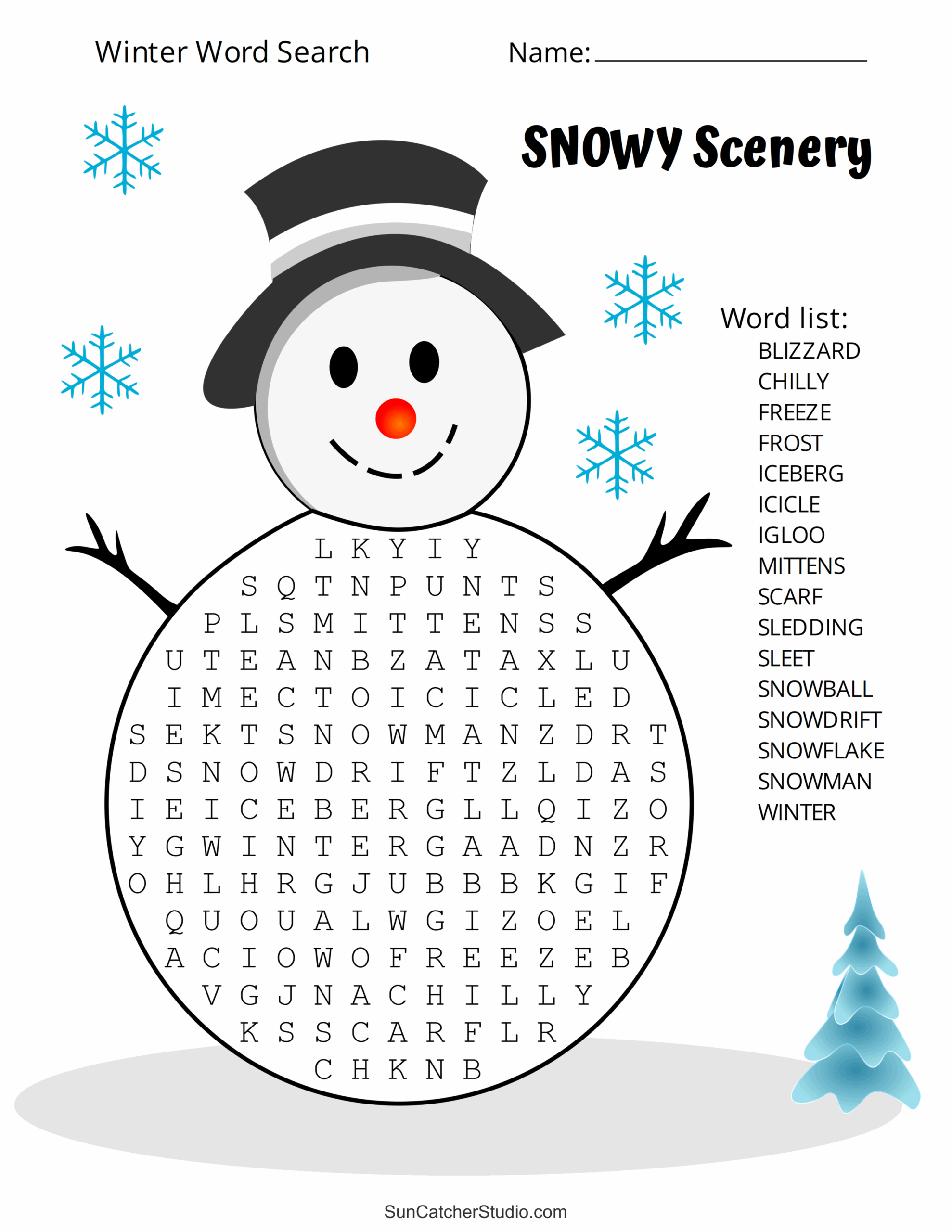 Printable Winter Word Search Puzzles Word Find Free Printables Monograms Design Tools Patterns DIY Projects
