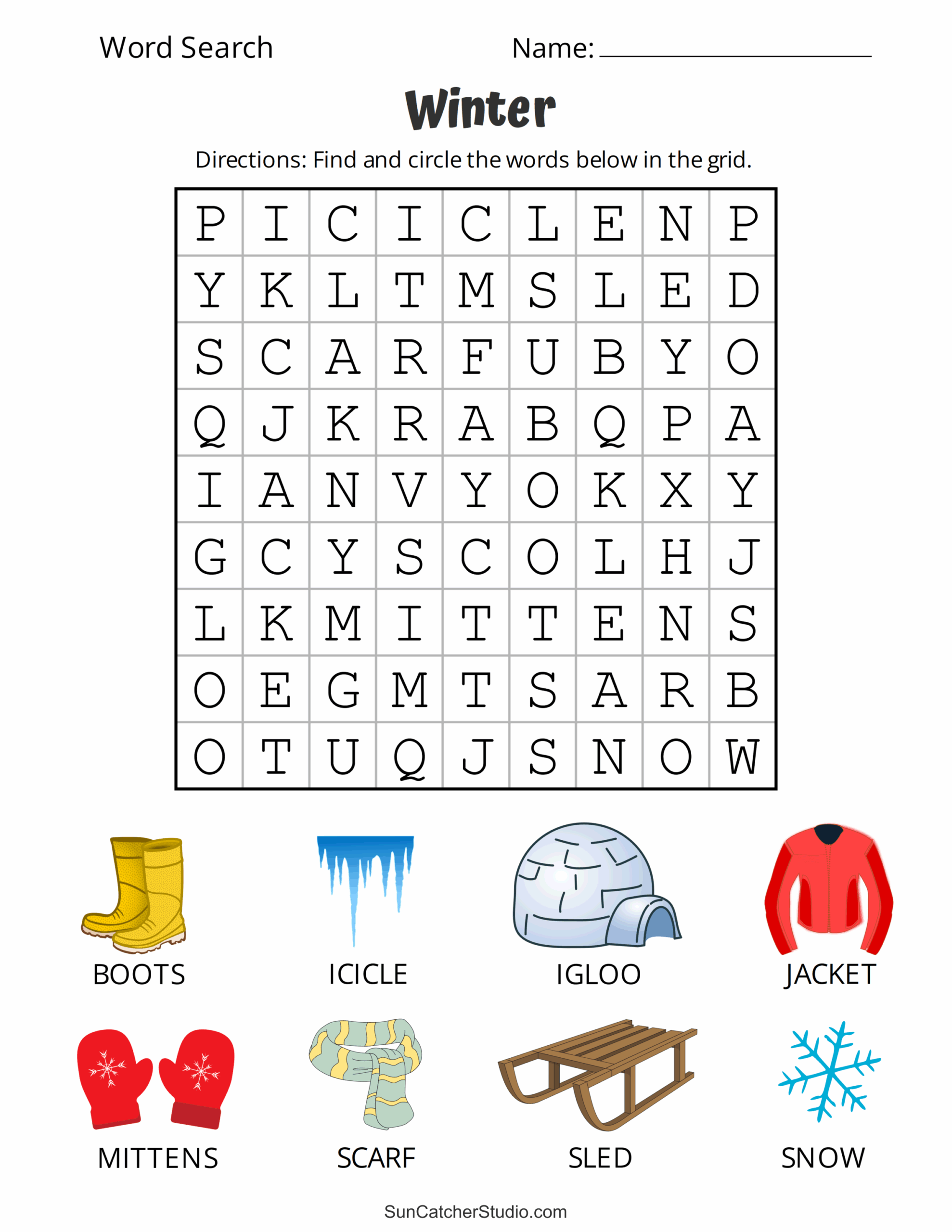 Printable Winter Word Search Puzzles Word Find Free Printables Monograms Design Tools Patterns DIY Projects