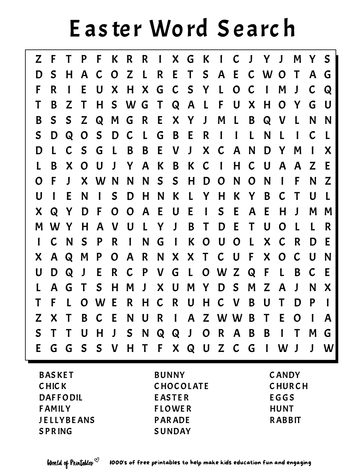 Printable Word Search World Of Printables