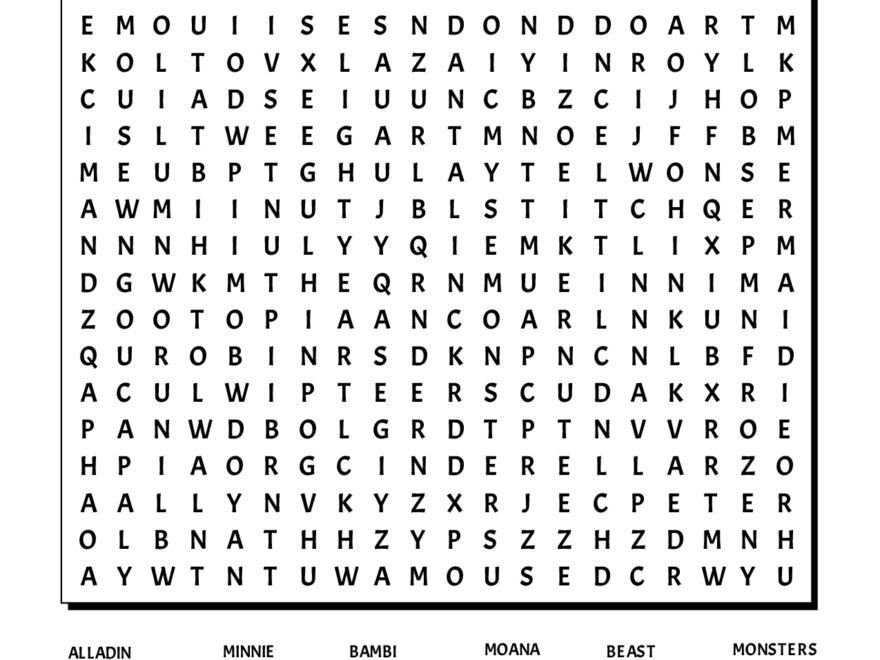 Printable Word Search World Of Printables Worksheets Library