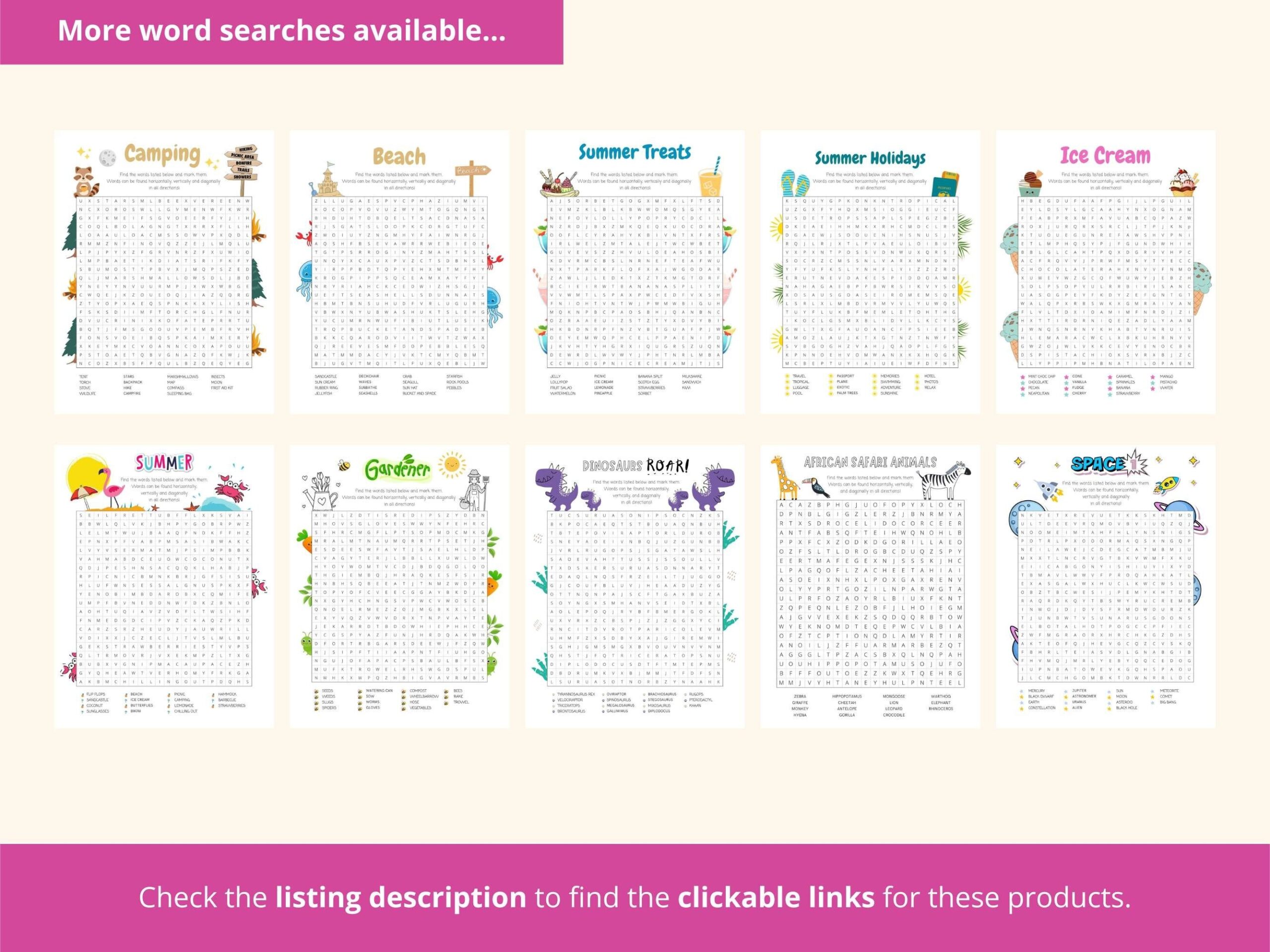 Printable Word Searches For Kids African Safari Animals Puzzles Activities And Games Etsy