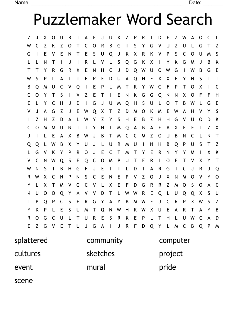 Puzzlemaker Word Search WordMint