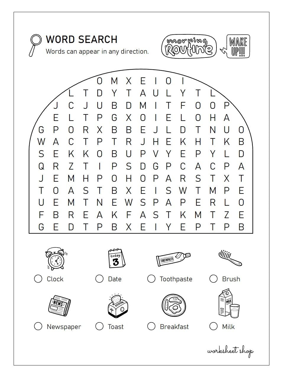 Free Printable Library Word Search